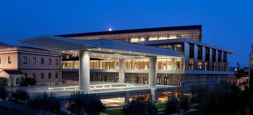 August full moon at Acropolis Museum