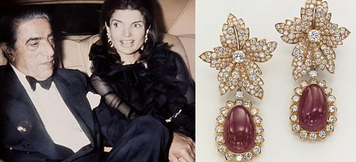 Aristotelis Onassis’ wedding jewelry to Jackie in auction