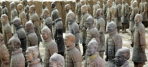 The inspiration for the Terracotta Warriors in China came from Ancient Greece