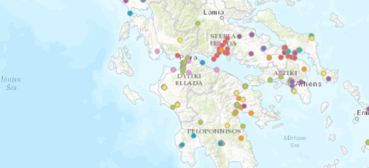 The first web Atlas of ceramic kilns in Ancient Greece