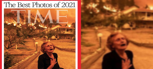 Η συγκλονιστική φωτογραφία της απόγνωσης στη Βόρεια Εύβοια έγινε εξώφυλλο στο περιοδικό «Time»