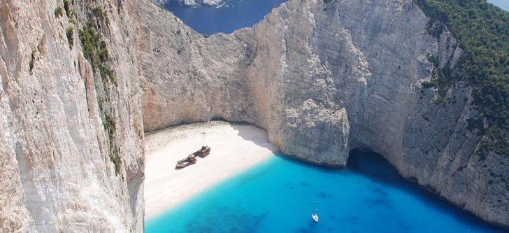 Measures for the protection of the beach Navagio