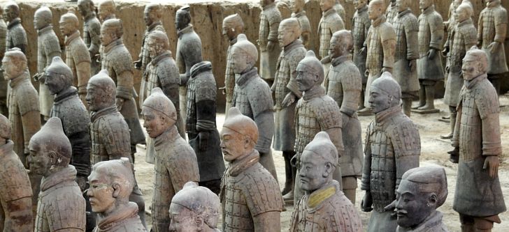 The inspiration for the Terracotta Warriors in China came from Ancient Greece