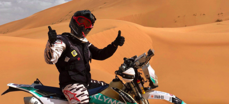 The first Greek woman motorcycle rider to enter the Dakar Rally