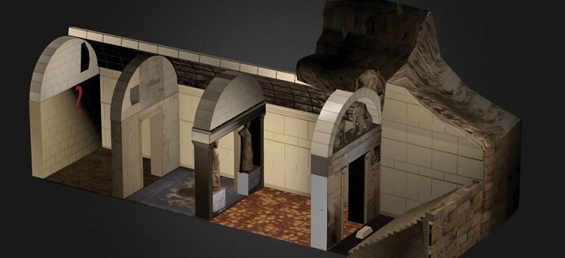 Ανανεωμένο 3D μοντέλο του τύμβου της Αμφίπολης με το ψηφιδωτό