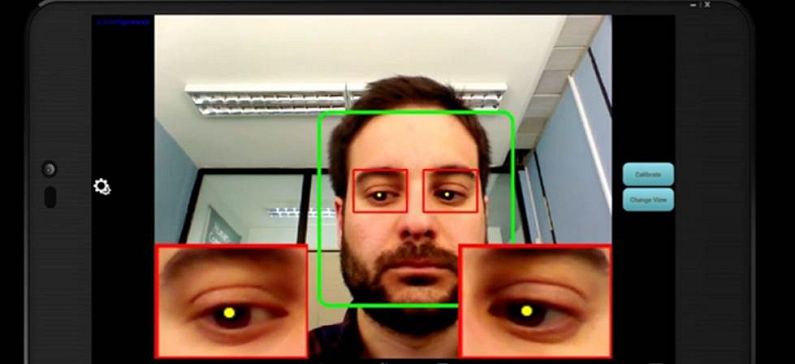 He developed an Android app that types with the eyes