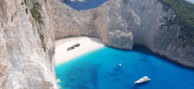 Measures for the protection of the beach Navagio