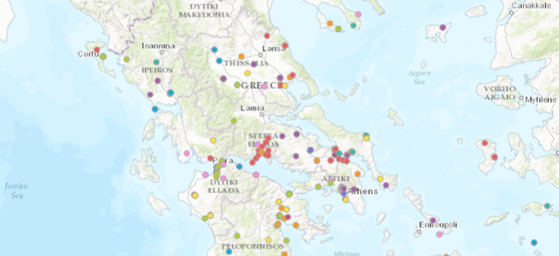 The first web Atlas of ceramic kilns in Ancient Greece