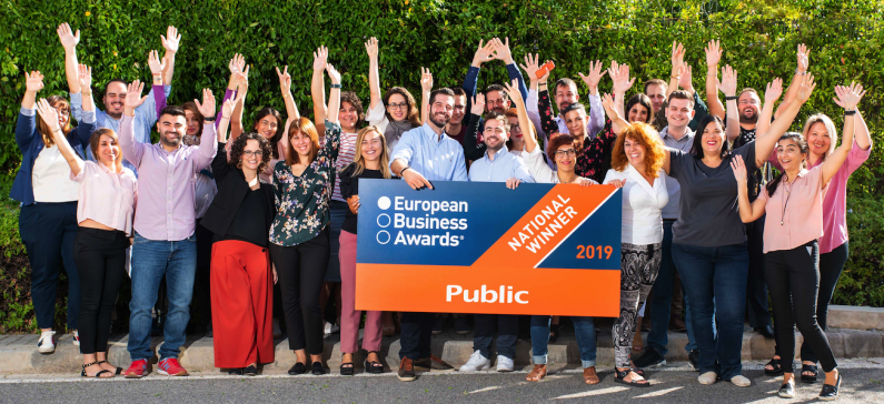 Distinction for Public at the European Business Awards 2019